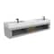 Castello Usa Amazon 84-inch Gray Vanity Set with White Top and Black Handles CB-MC-84G-BL-2056-WH - alternate 4
